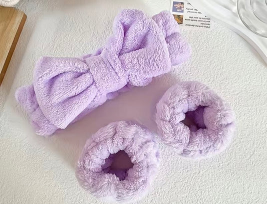 Purple 3 Piece Headband Set