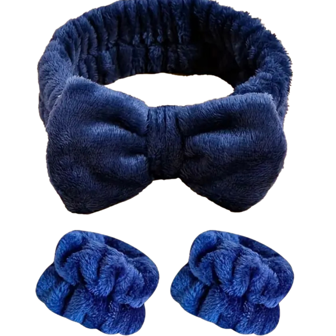 Navy 3 Piece Headband Set