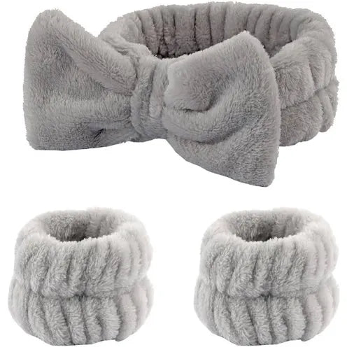 Grey 3 piece Headband Set